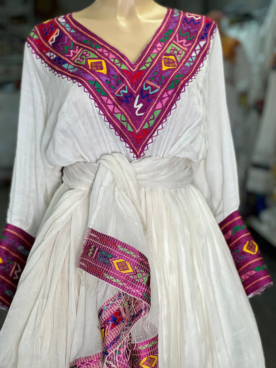 Handmade Ethiopian and Eritrean traditional dress |kamis|zuria
