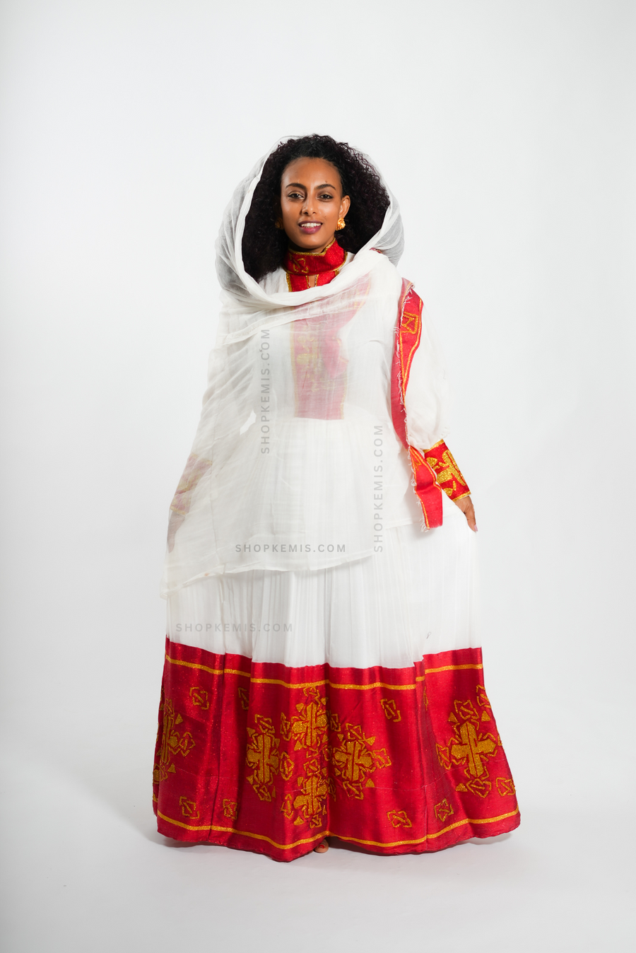 Amaranth Traditional Habesha Kemis Dress/Zuria - Shop Kemis