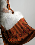 Orange Flame Traditional Habesha Kemis Dress/Zuria - Shop Kemis